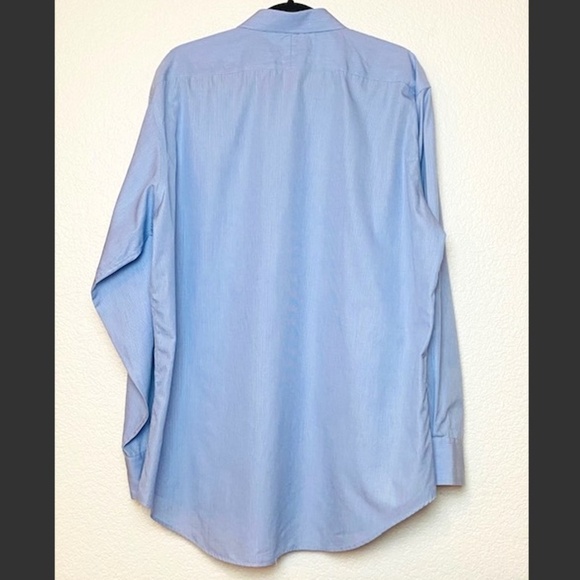 THOMAS DEAN Blue Check Long Sleeve Button Down Top - Picture 2 of 6